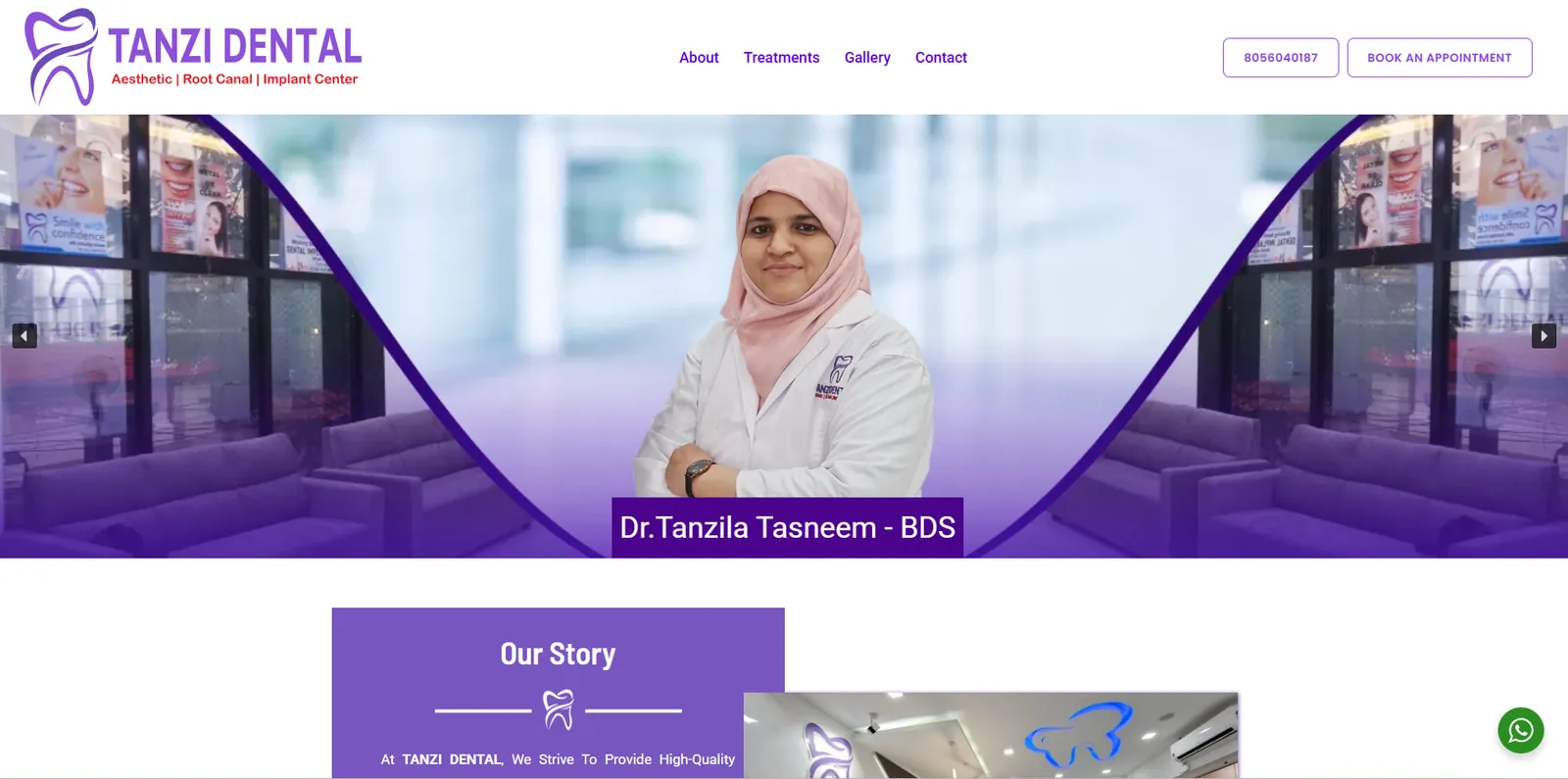 Tanzi Dental website preview